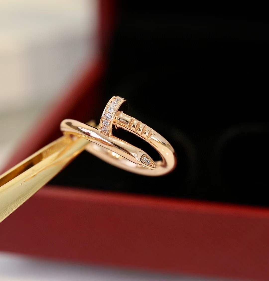 Cartier Cartier 款钉子戒指，头尾镶钻戒指