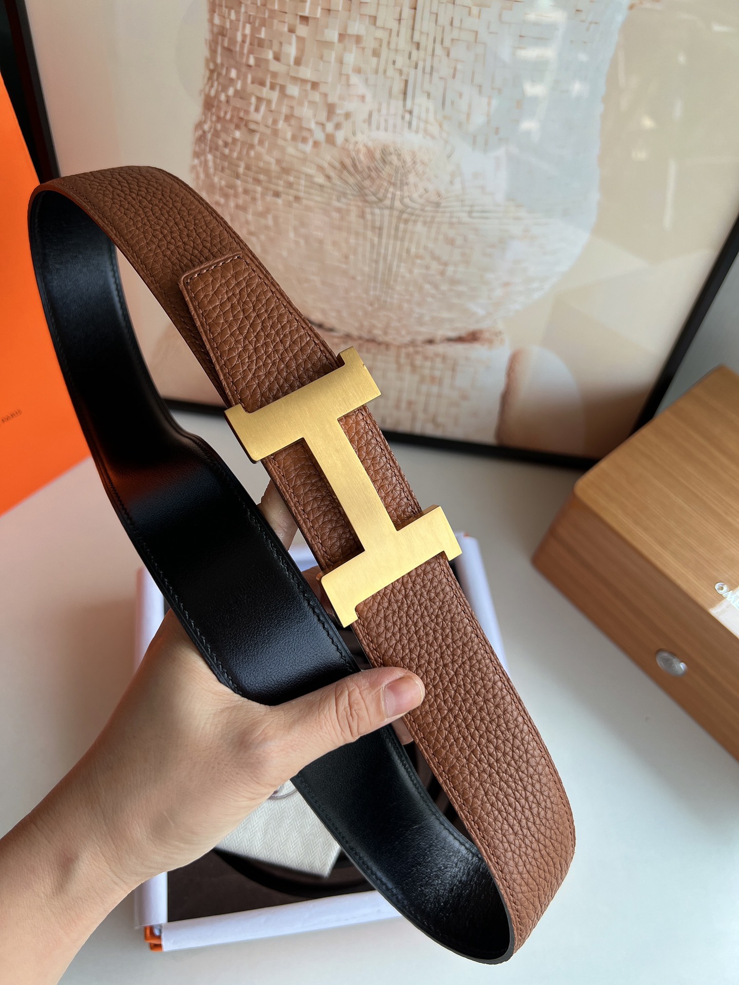 Hermes Style Leather Men's Belts Lookbook Reference image 2