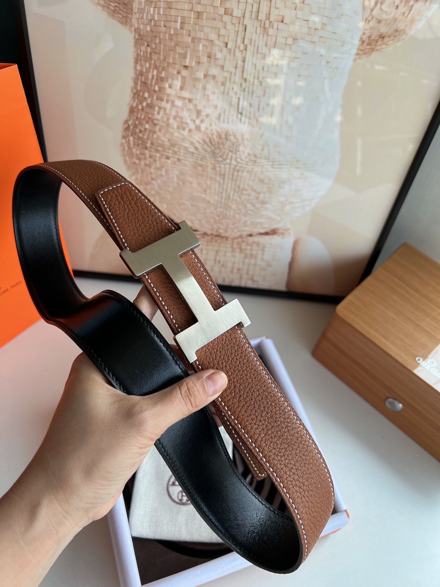 Hermes Style Leather Men's Belts Lookbook Reference image 2
