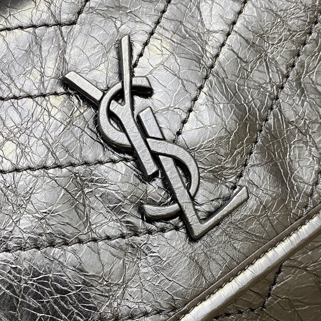 Saint Laurent 28cm油腊黑皮/古金 NIKI 爆裂纹 超多明星 同款