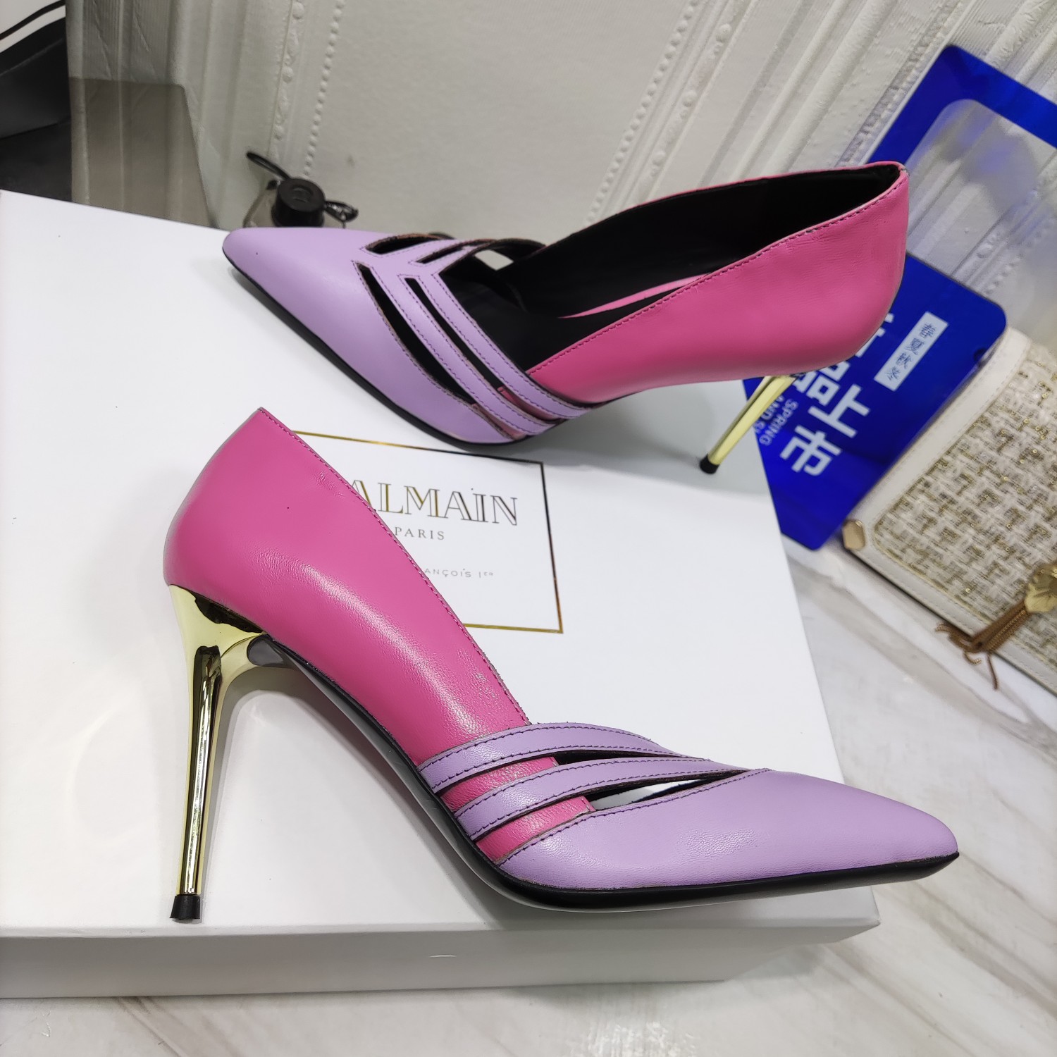“Zenium 2022 Spring/Summer High Heels: Premium Sheepskin, Italian Soles, 9.5CM Height” - 图片 4
