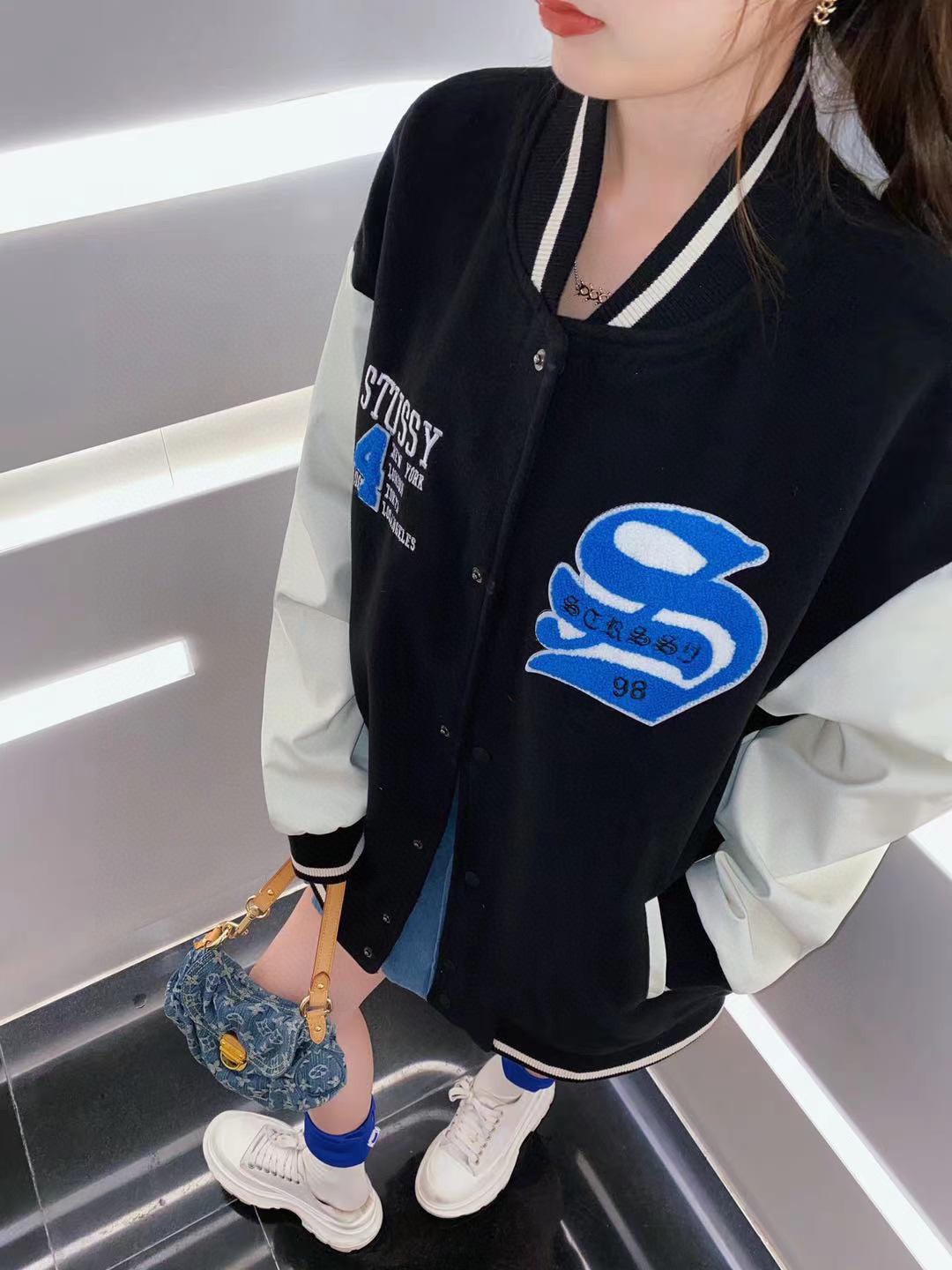 Stussy 1997 city limited baseball uniform jacket upper body effect