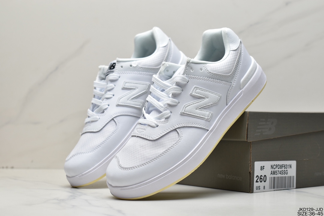 AM574 Classic Retro Low Top Casual Sports Skateboard Shoes ”Suede Light Gray White Black” AM574GREY