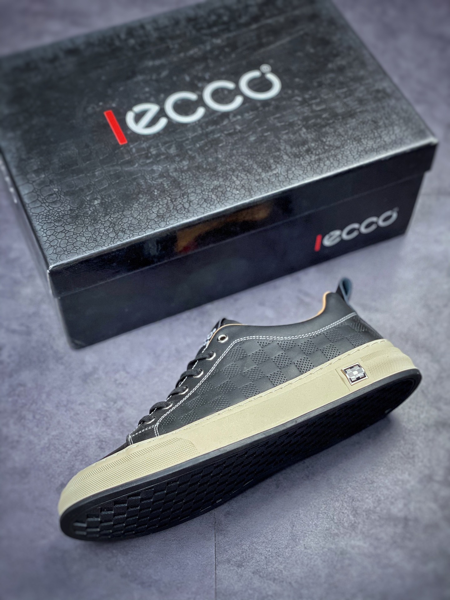 ECCO Aibu Huang Jingyu same casual leather shoes