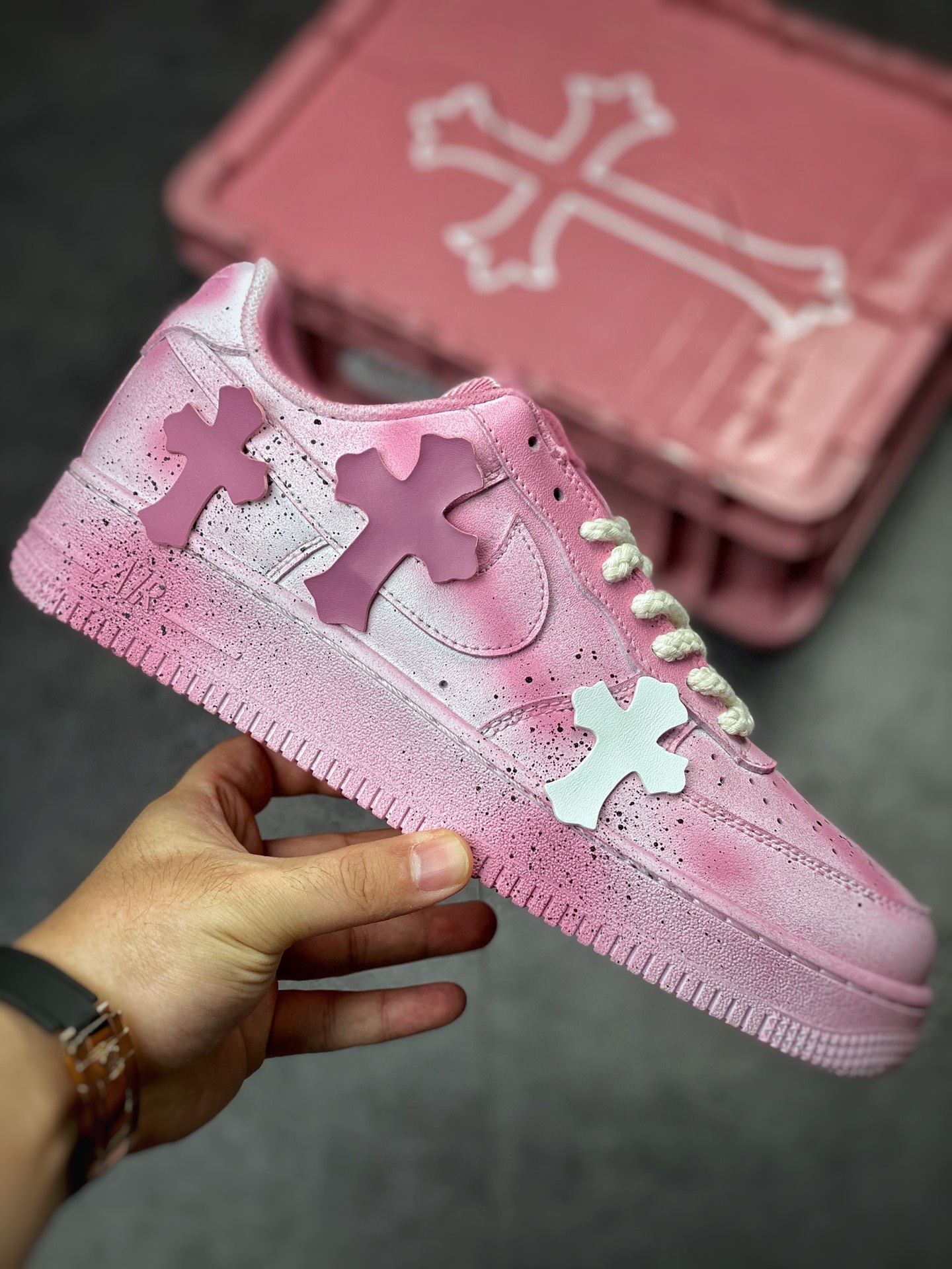 350 Nike Air Force 1 Low 07 粉色克罗心