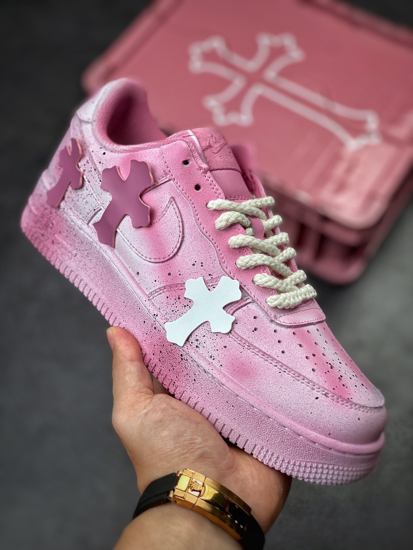 350 Nike Air Force 1 Low 07 粉色克罗心