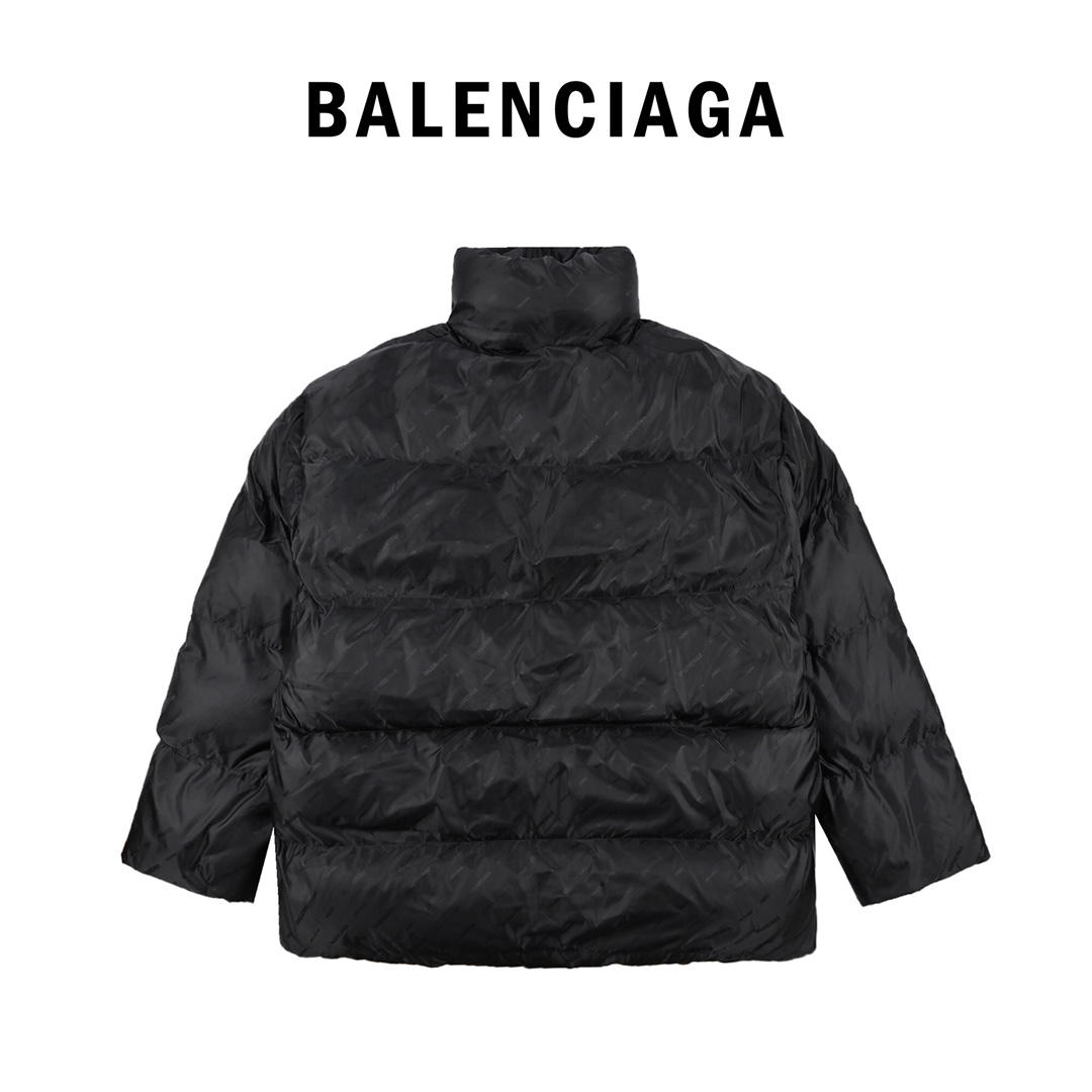 600 Balenciaga巴黎世家puffer字母提花羽绒棉服