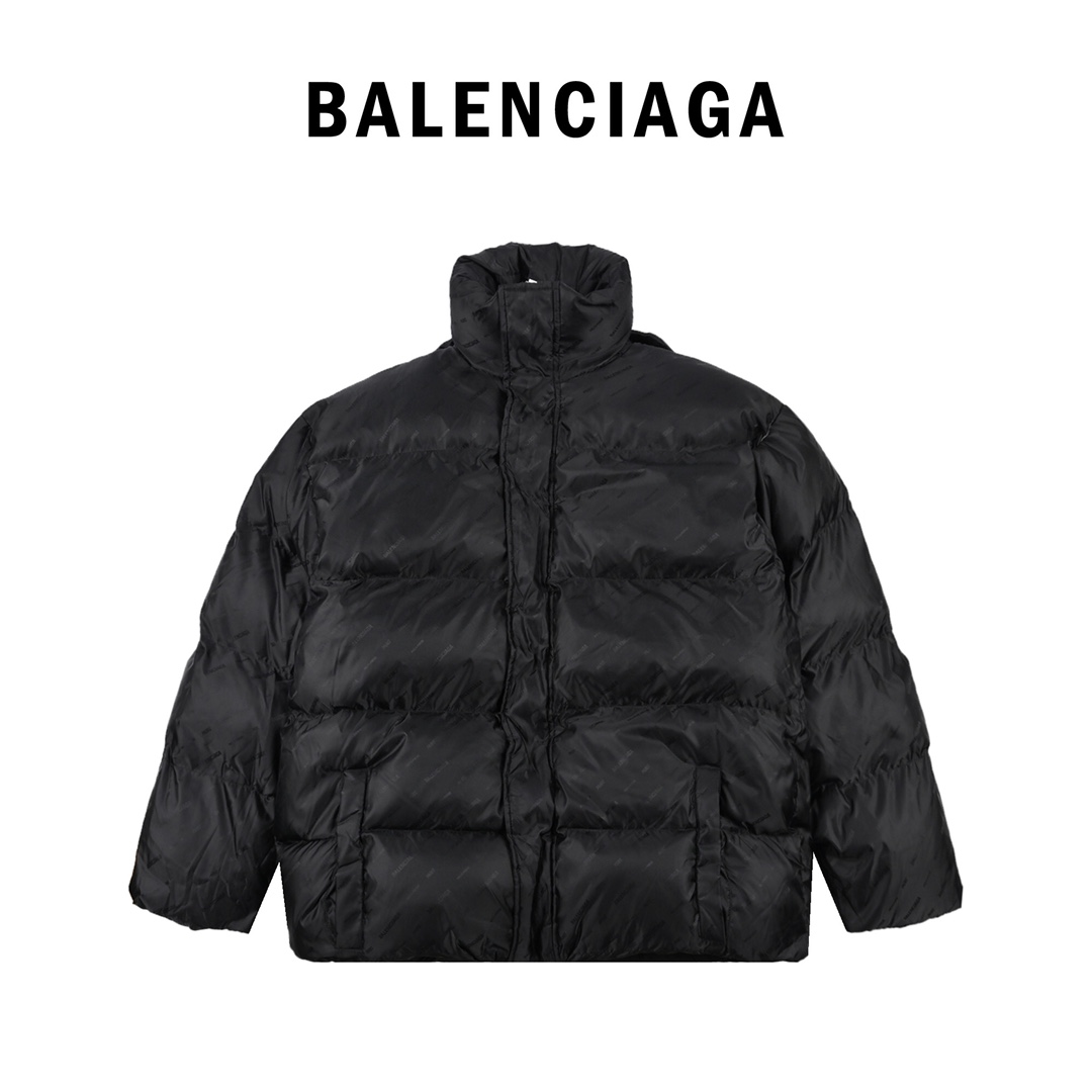 600 Balenciaga巴黎世家puffer字母提花羽绒棉服