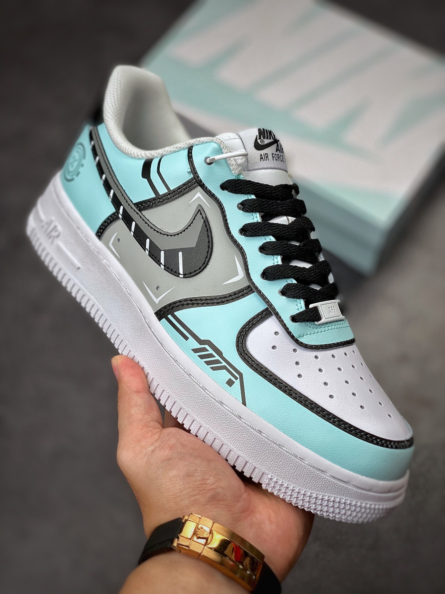 250 Nike Air Force 1 Low 07 薄荷绿尚博朋克印花NY7569-123