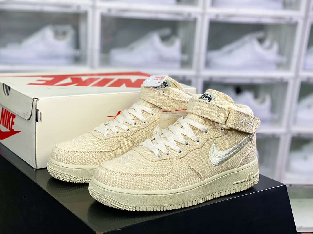 280 斯图西/Stussy x Air Force 1 '07 Mid”Fossil Beige”空军中帮DJ7841-200