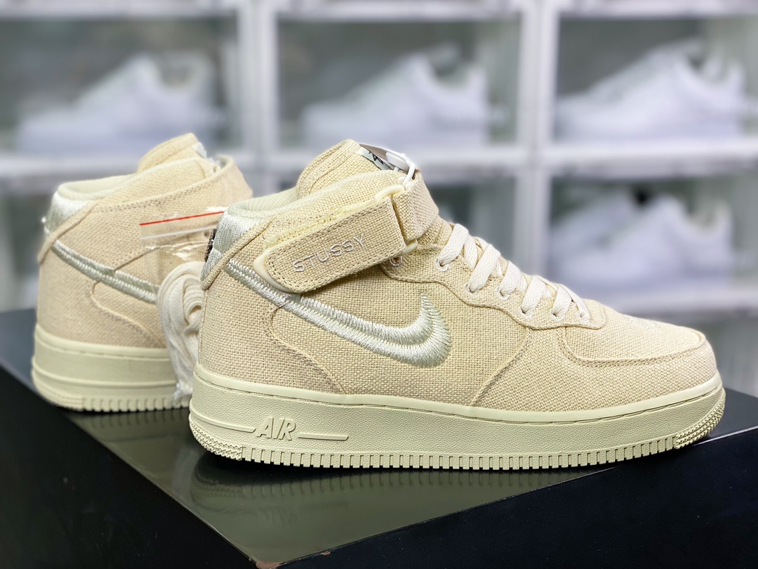 280 斯图西/Stussy x Air Force 1 '07 Mid”Fossil Beige”空军中帮DJ7841-200