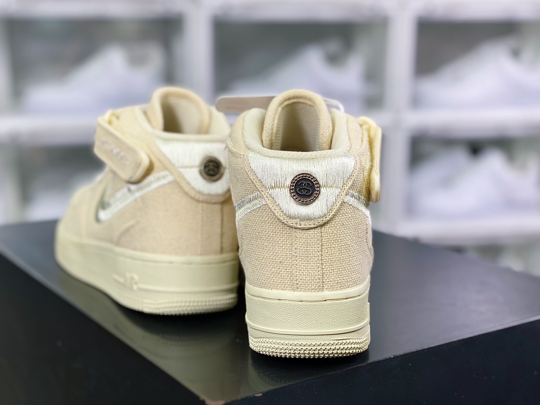 280 斯图西/Stussy x Air Force 1 '07 Mid”Fossil Beige”空军中帮DJ7841-200