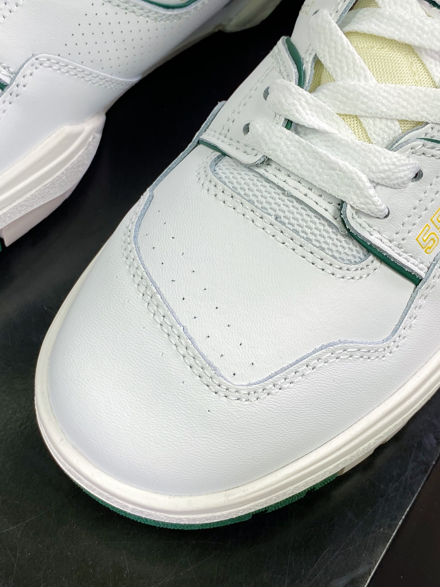 NB BB550 Series Classic Retro Low Top Casual Sports Basketball Shoes ”Leather White Gray Dark Green Yellow” BB550PWC