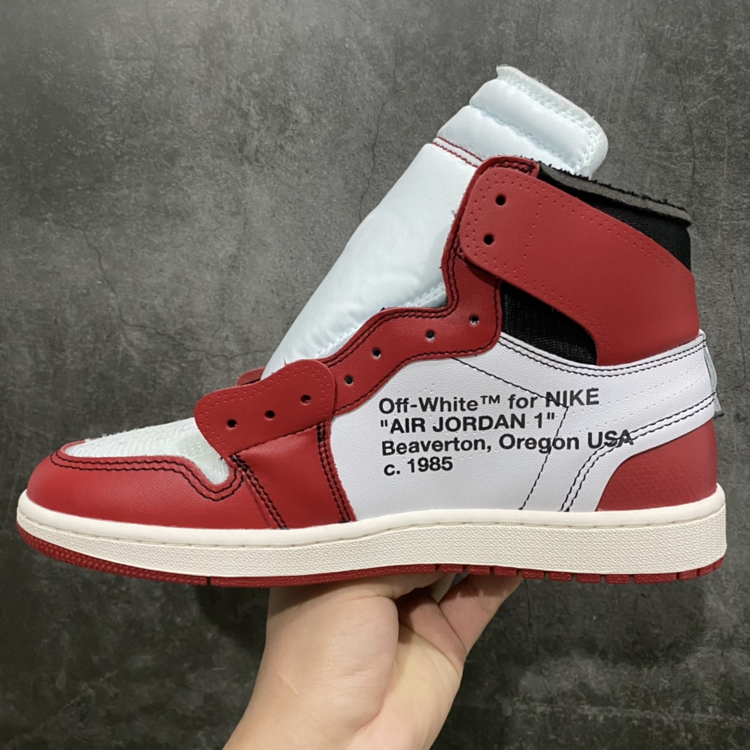 OG Pure Original OFF-WHITE x Air Jordan AJ1 OW Joint Chicago White Red AA3834-101