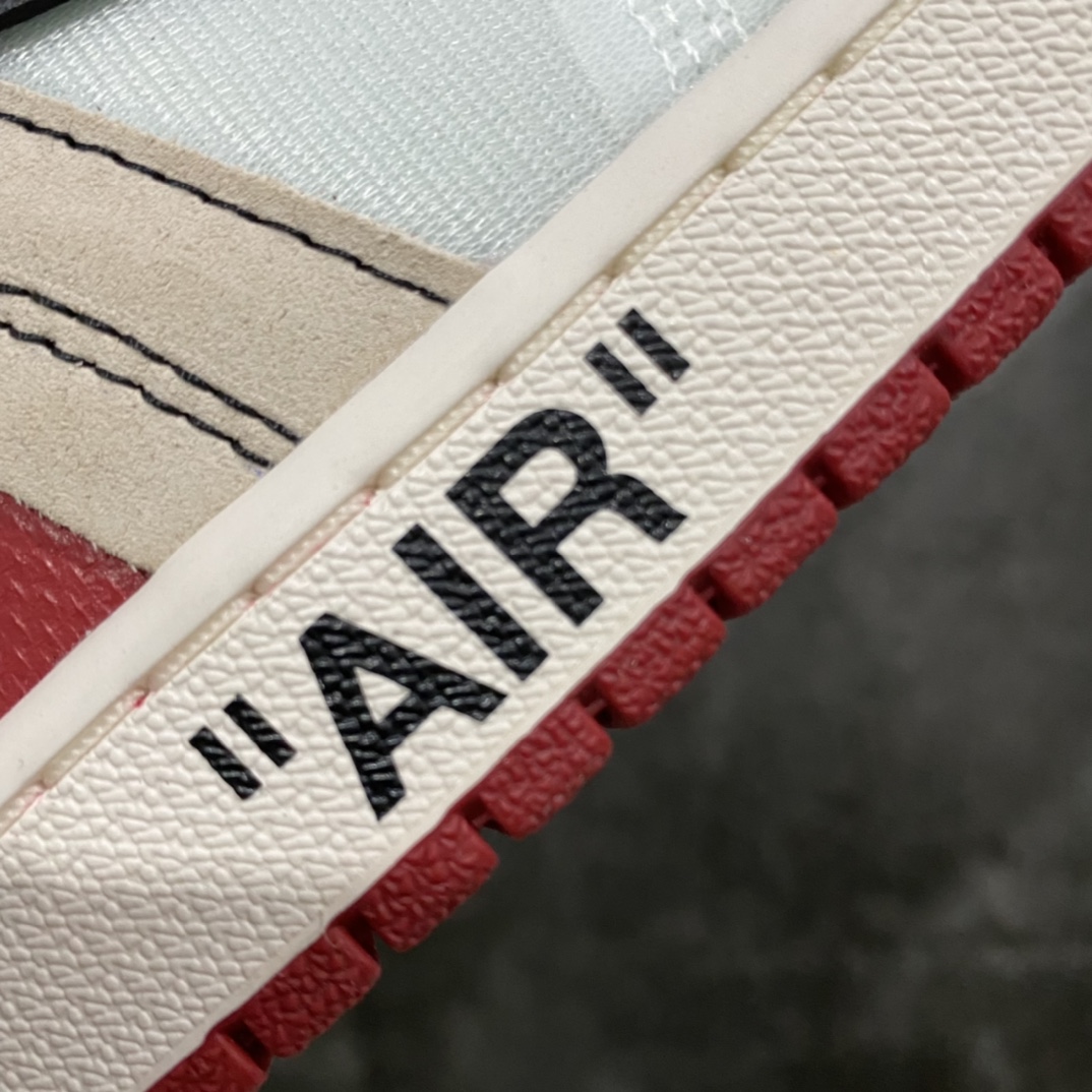 图片[2]-OG纯原 OFF-WHITE x Air Jordan AJ1 OW联名芝加哥白红 AA3834-101 原盒原配 鞋面网纱、后跟港宝等材料 均采购来自原厂 针车孔深度 标语字体大小间距 侧边外露海绵 极致还原乱真 所有模具原鞋拆解开发 打造市售最强版本 尺码：36 36.5 37.5 38 38.5 39 40 40.5 41 42 42.5 43 44 44.5 45 46 47.5-选品中心