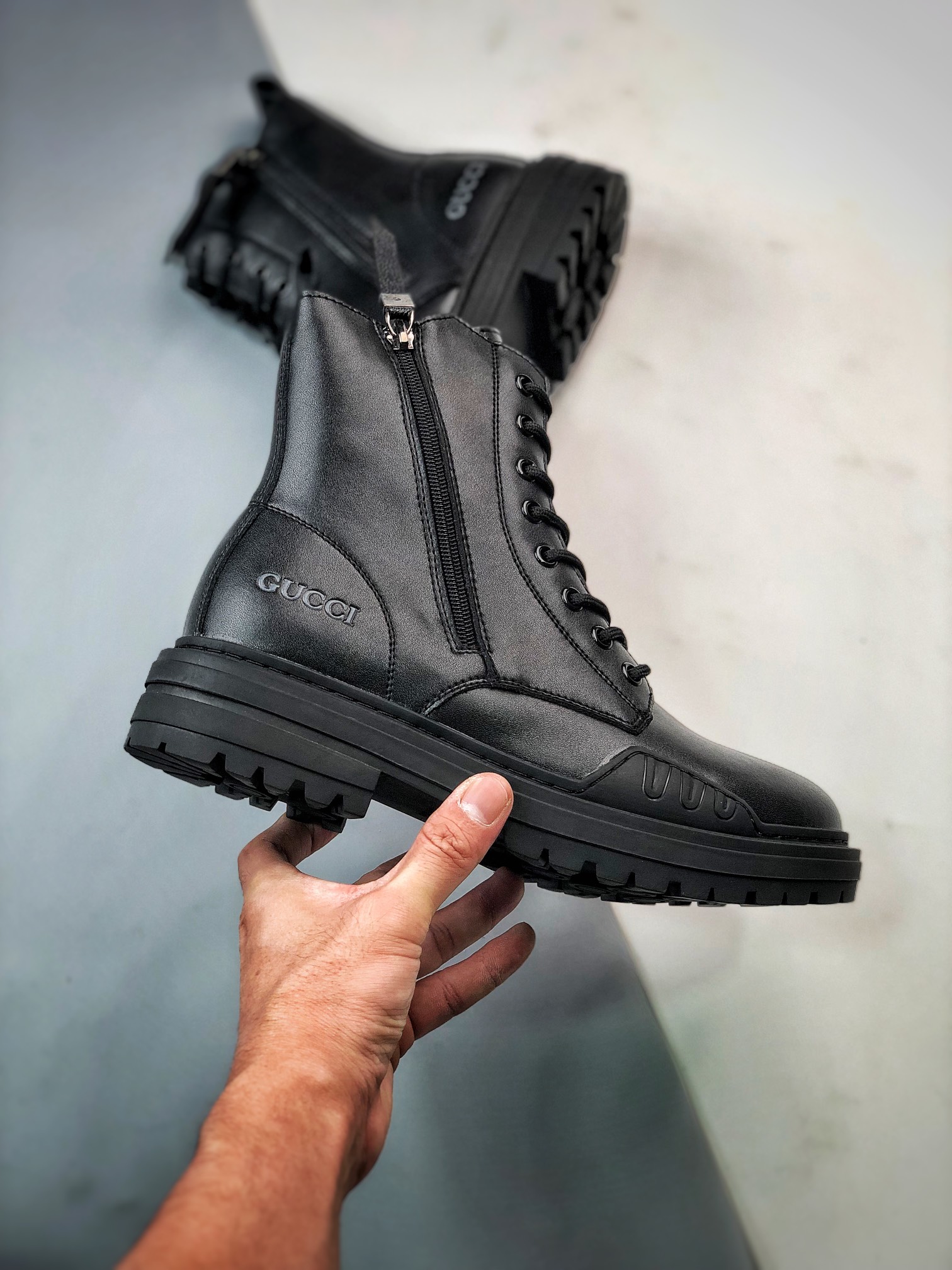 G Home Screener GG High-Top Sneaker Classic Retro High Top Side Zipper Martin Boots