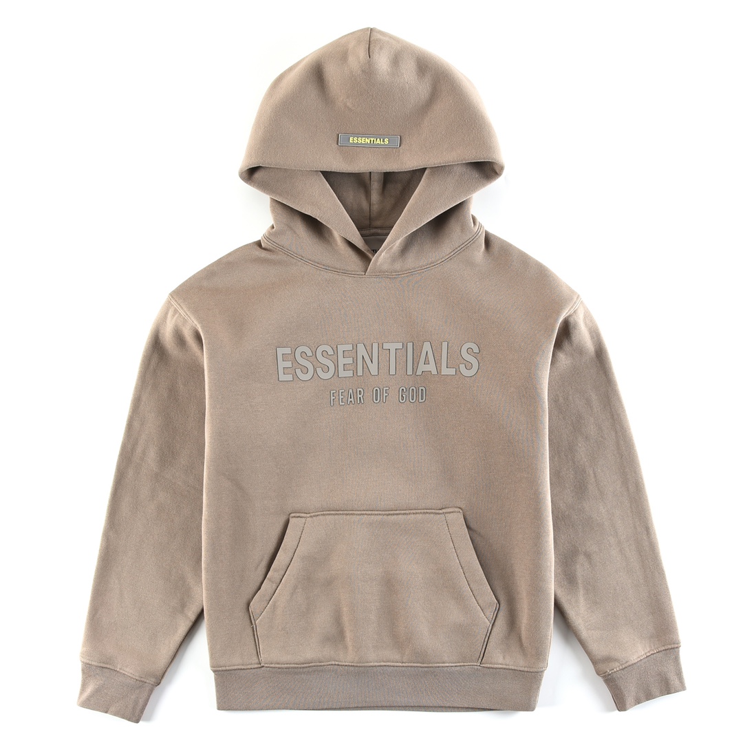 FEAR OF GOD 复线 ESSENTIALS fog双排硅胶字母连帽卫衣