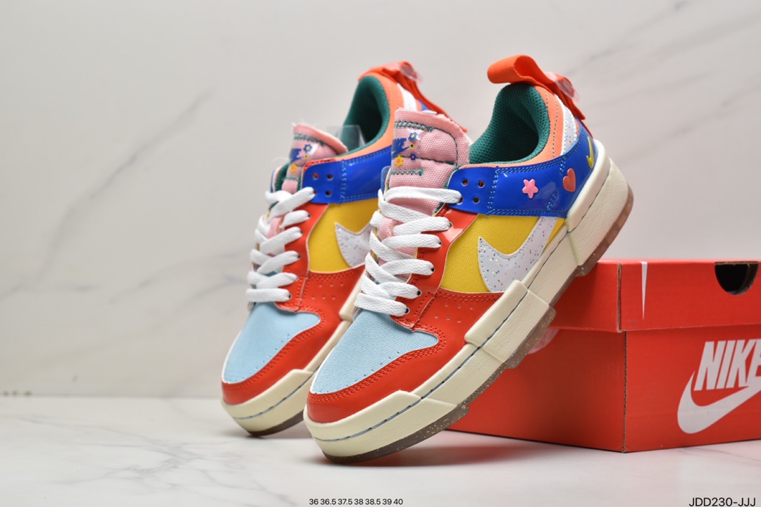 120 耐克Nike Wmns Dunk Low Disrupt”White/Metallic Gold”轻量DD9676-100