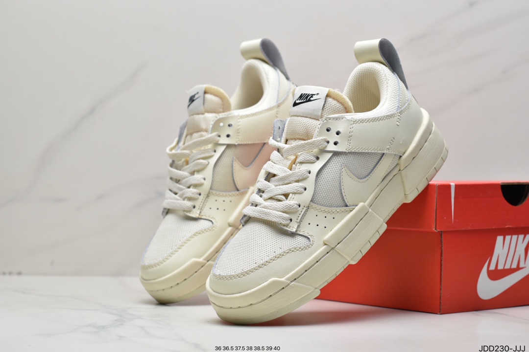 120 耐克Nike Wmns Dunk Low Disrupt”White/Metallic Gold”轻量DD9676-100