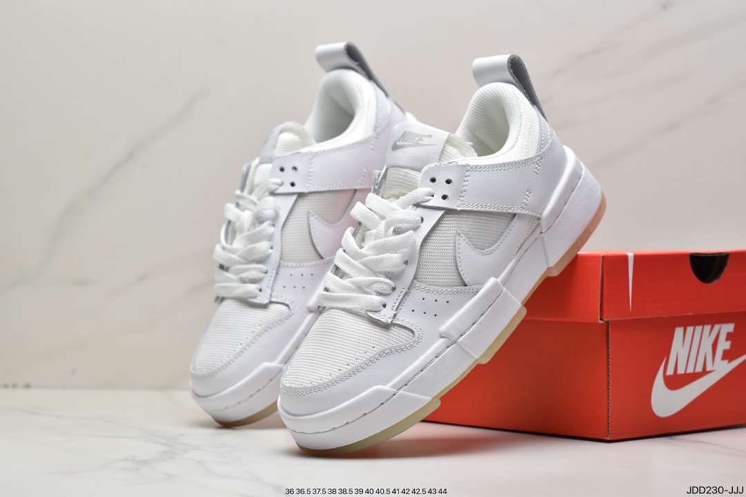 120 耐克Nike Wmns Dunk Low Disrupt”White/Metallic Gold”轻量DD9676-100