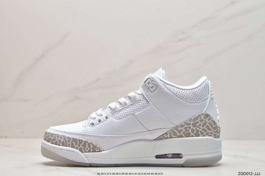 Air Jordan 3 Retro ”White” pure white 136064-111