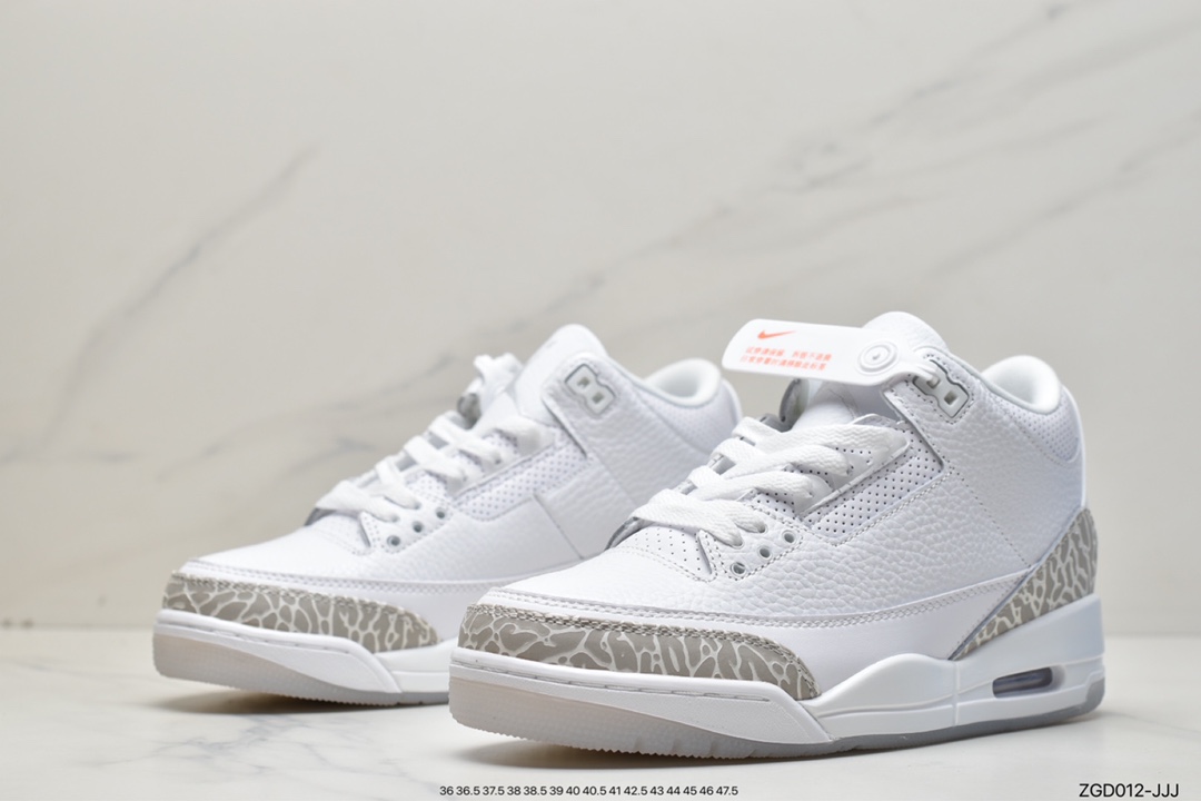 Air Jordan 3 Retro ”White” pure white 136064-111