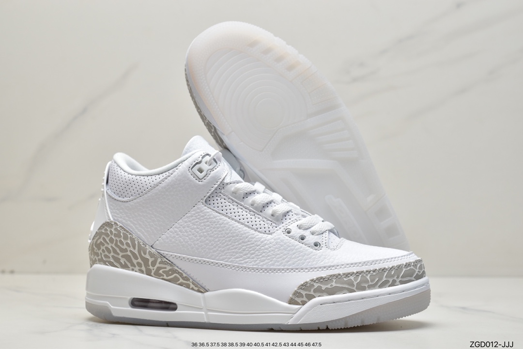 Air Jordan 3 Retro ”White” pure white 136064-111