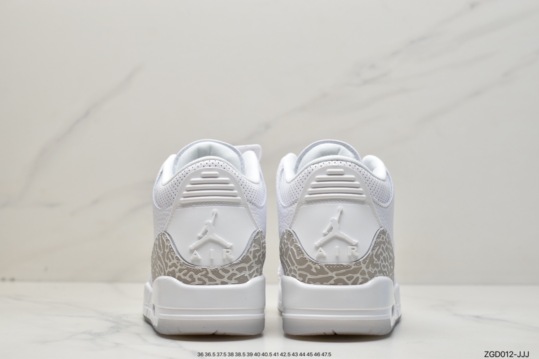 Air Jordan 3 Retro ”White” pure white 136064-111