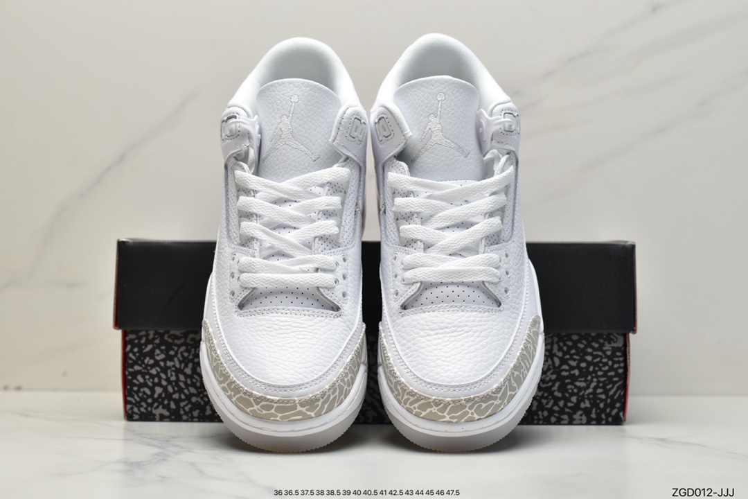 Air Jordan 3 Retro ”White” pure white 136064-111