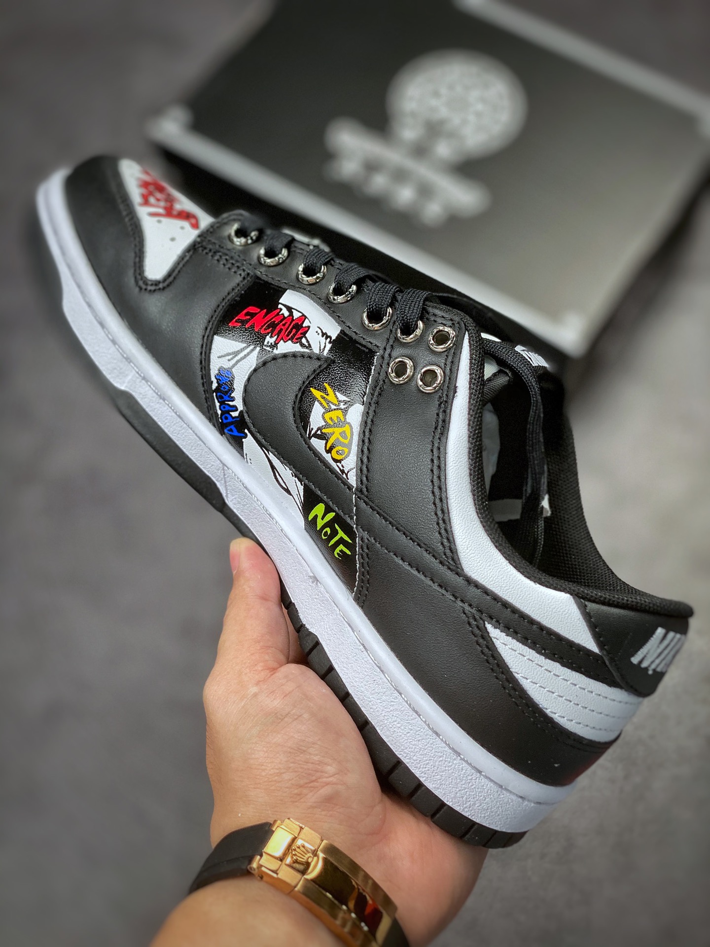 NIKE SB Dunk Low Retro Crow Heart Plaid Graffiti DD1391-100