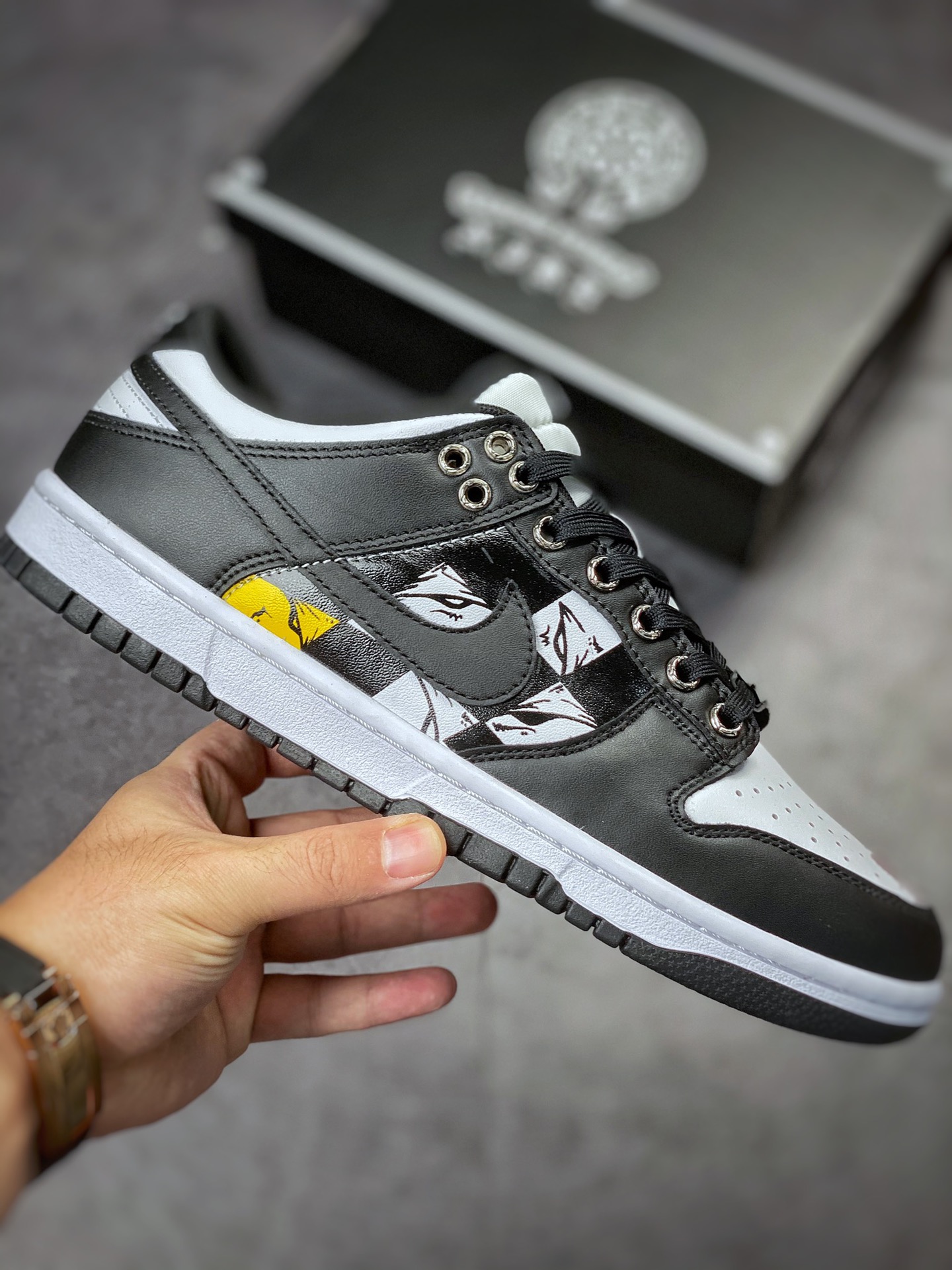 NIKE SB Dunk Low Retro Crow Heart Plaid Graffiti DD1391-100