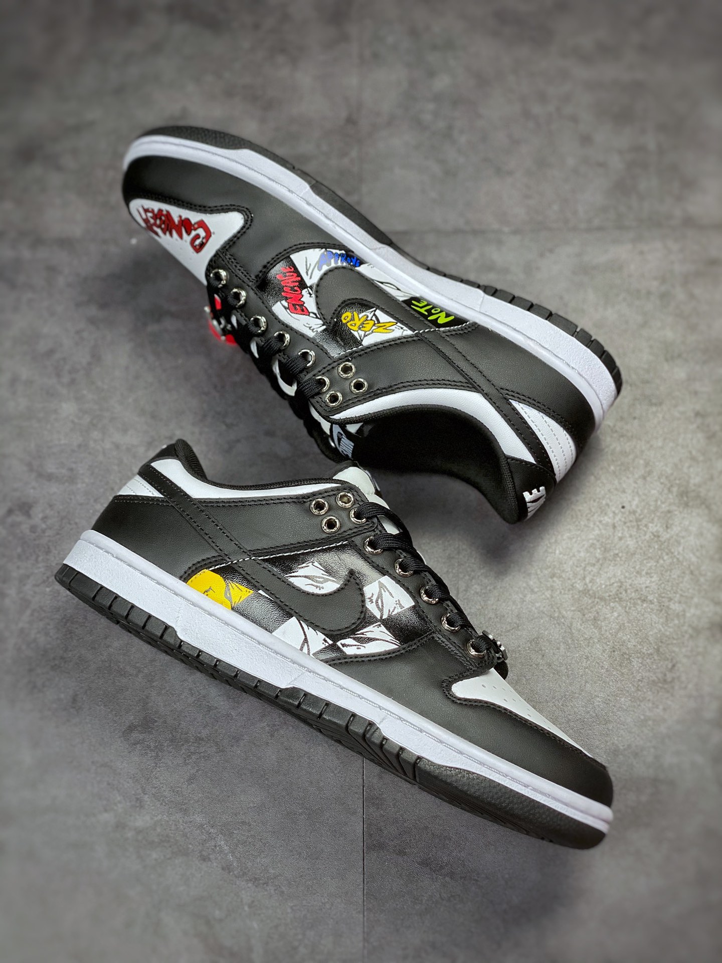 NIKE SB Dunk Low Retro Crow Heart Plaid Graffiti DD1391-100