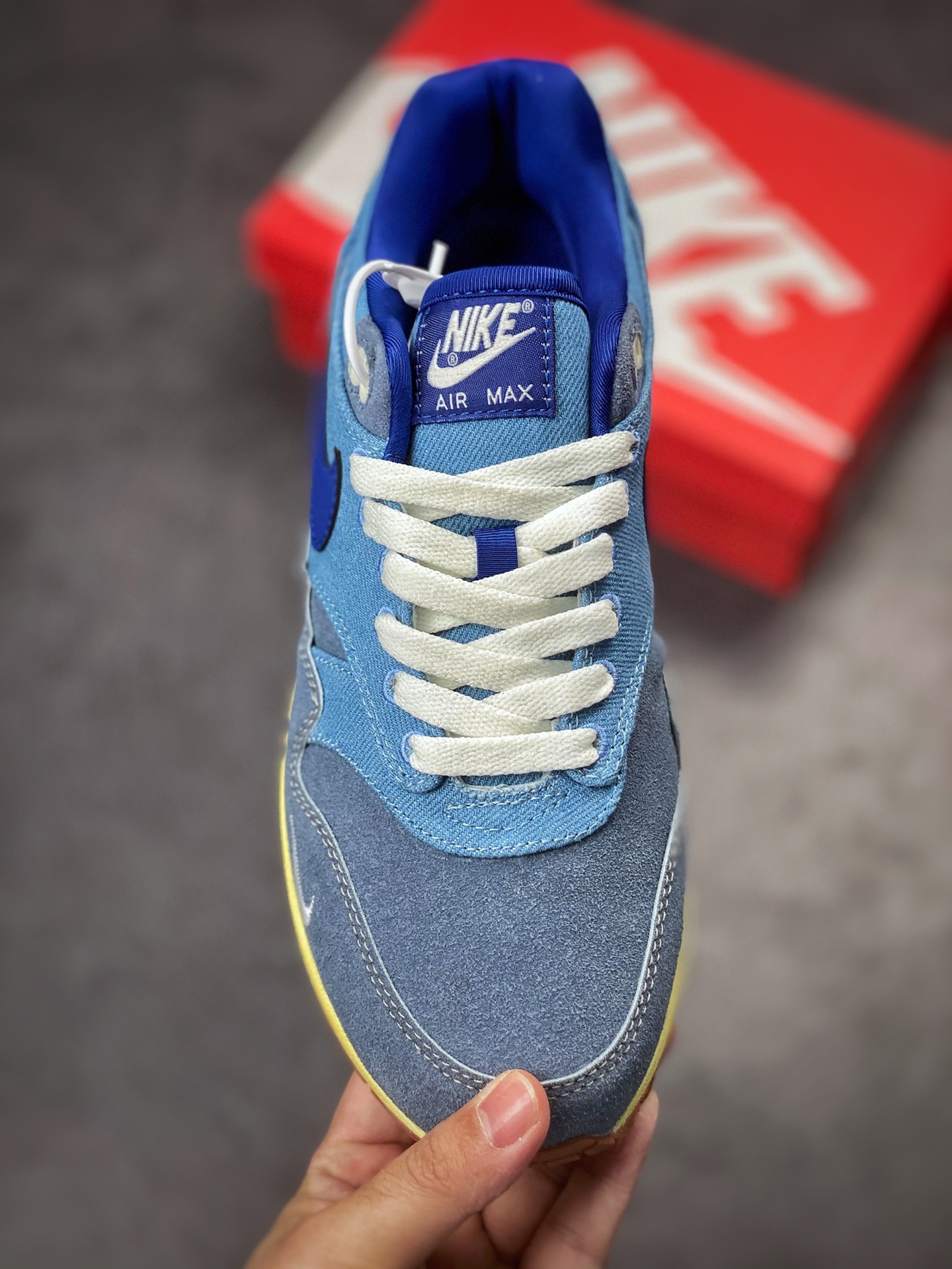 230 Nike Air Max 1 2022复刻 Mineral Slate 做旧水洗蓝复古休闲跑步鞋DV3050-300
