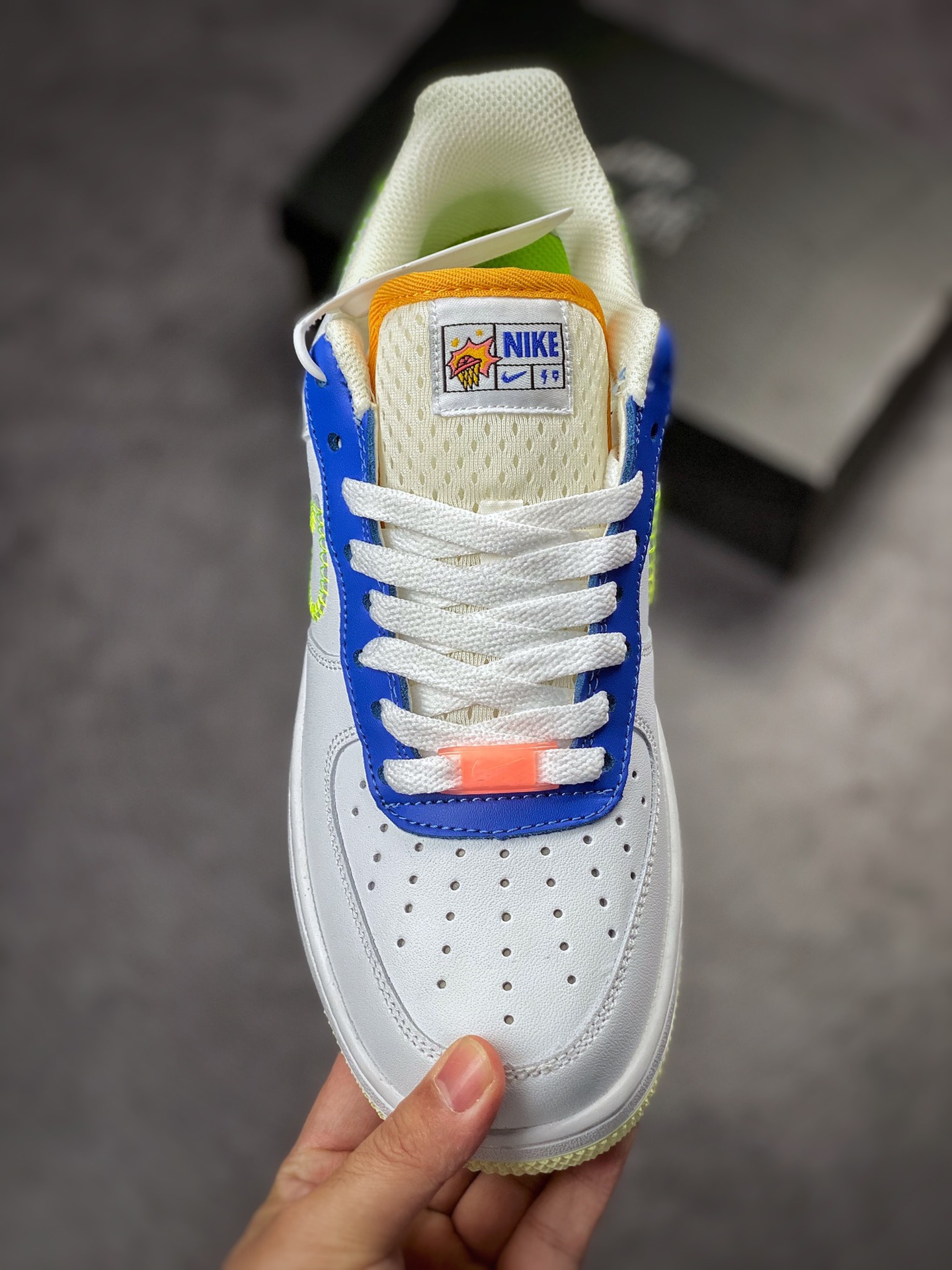 190 Nike Air Force 1 Low 07 荧光白黄蓝 FB1393-111