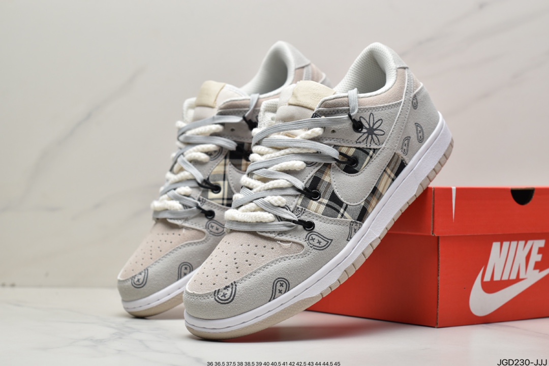 180 耐克Nike SB Dunk Low Creamy/Tweed”解构绑带低帮休闲运动滑板板鞋CW1503-112