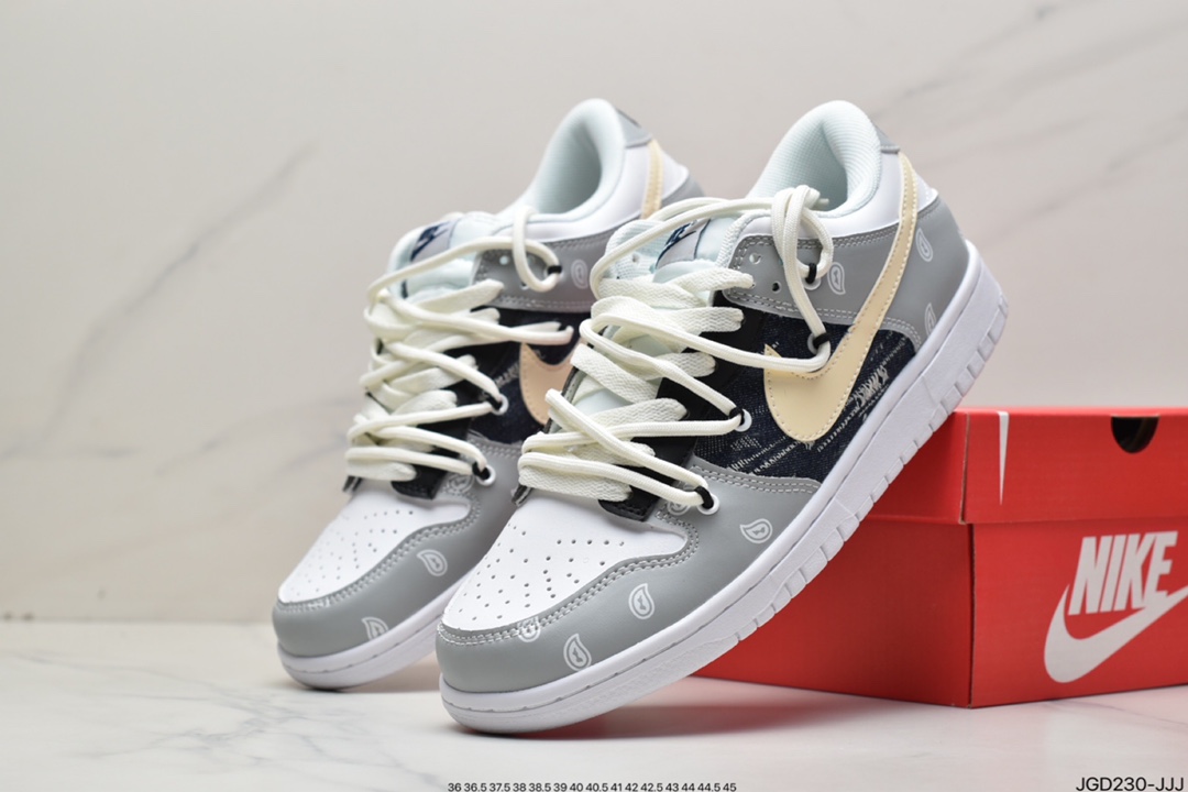 180 耐克Nike SB Dunk Low Creamy/Tweed”解构绑带低帮休闲运动滑板板鞋CW1503-112