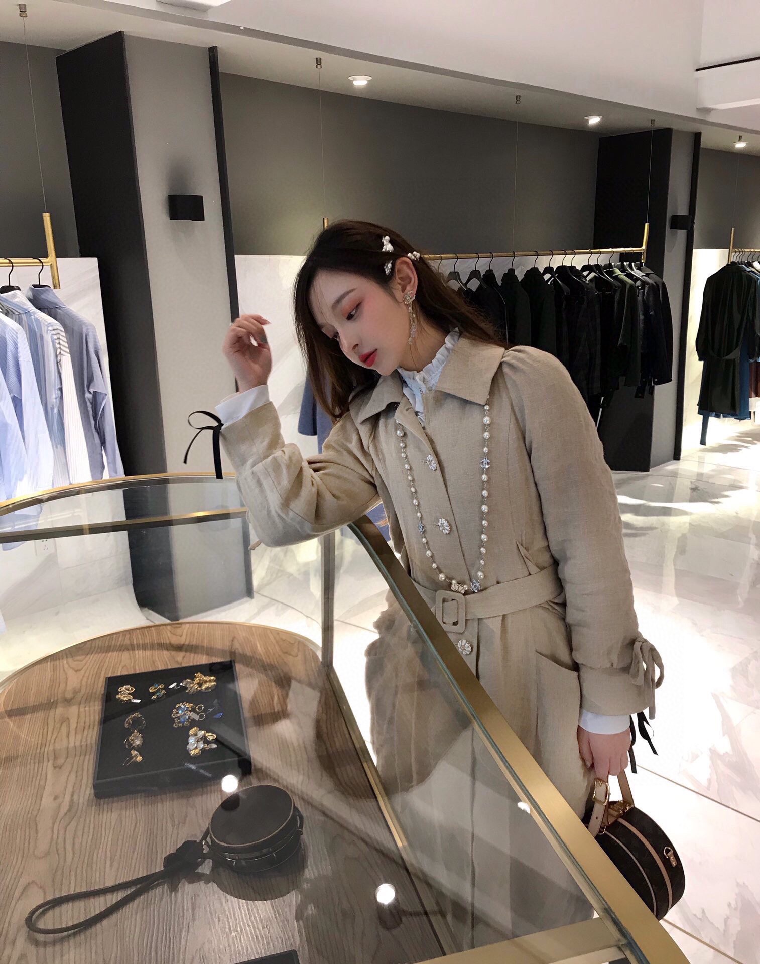 新款☑️CHANEL香奈儿双c珍珠项链毛衣链