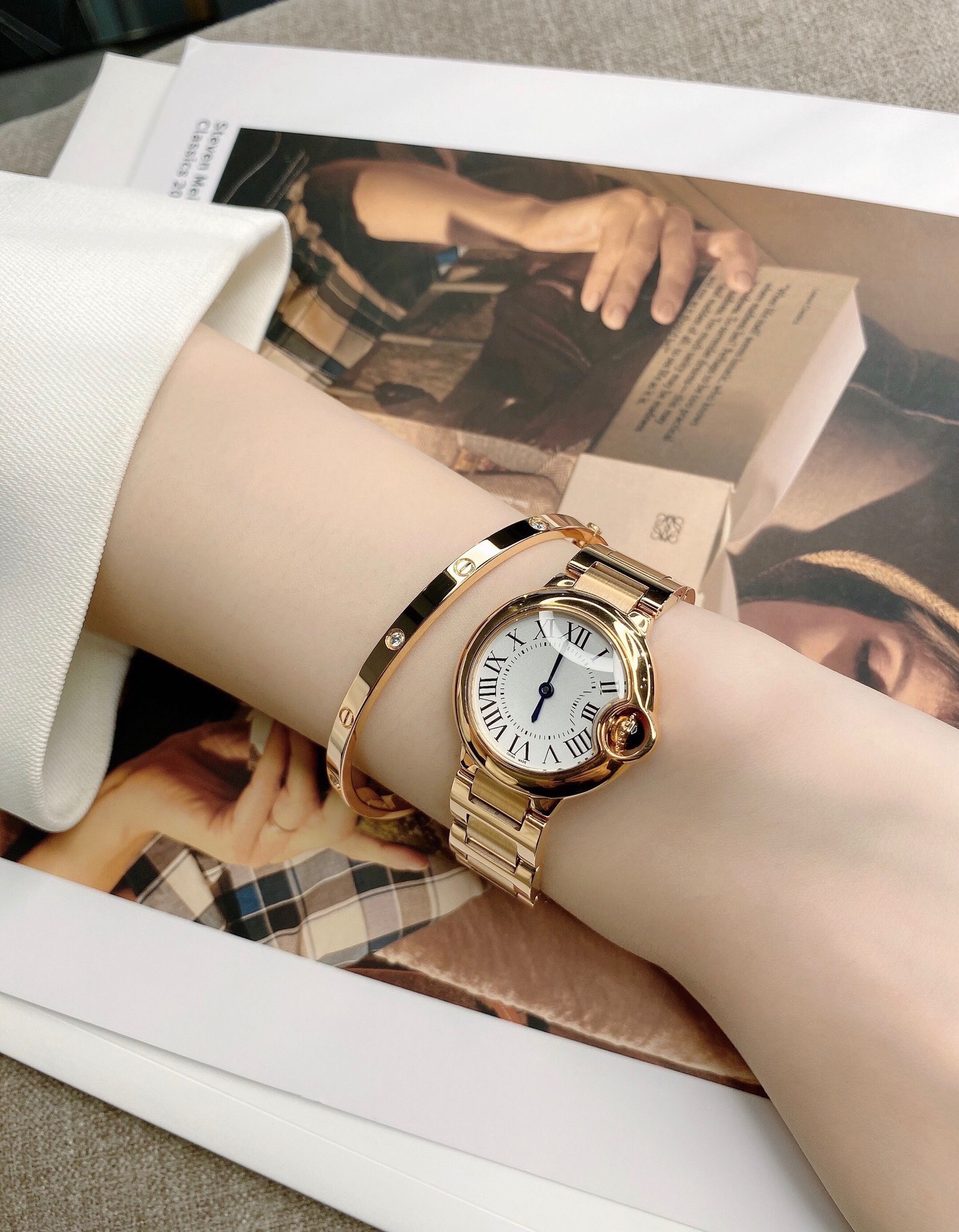 Cartier 款窄版6钻手镯