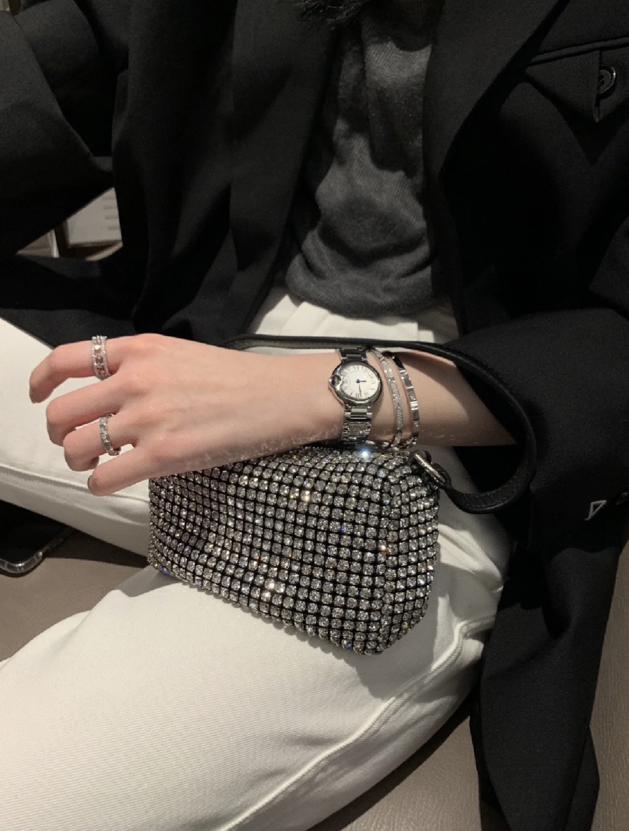 Cartier 款窄版6钻手镯
