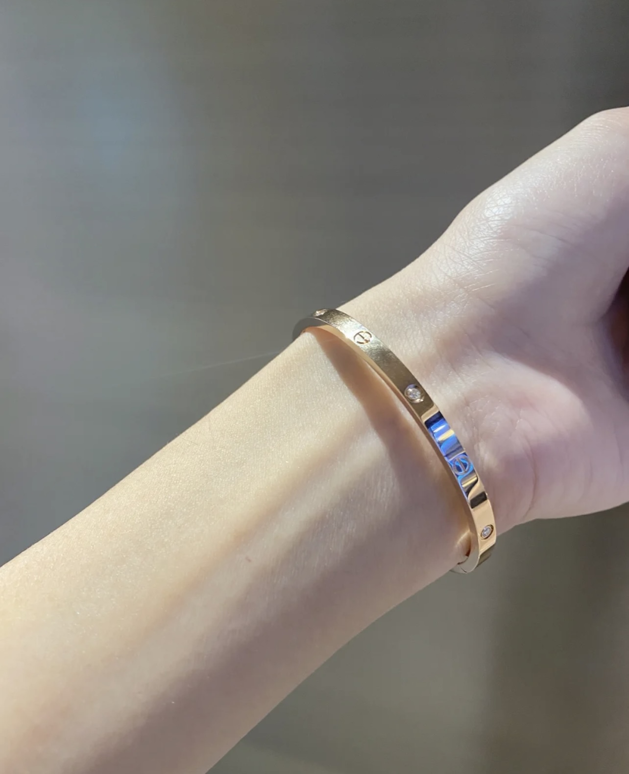 Cartier 款窄版6钻手镯