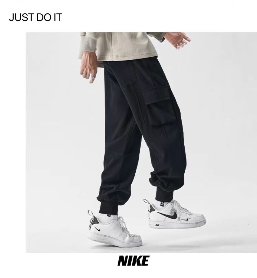 【顶级品质】 【Nike 耐克 20s新款拼接大口袋加绒工装裤】