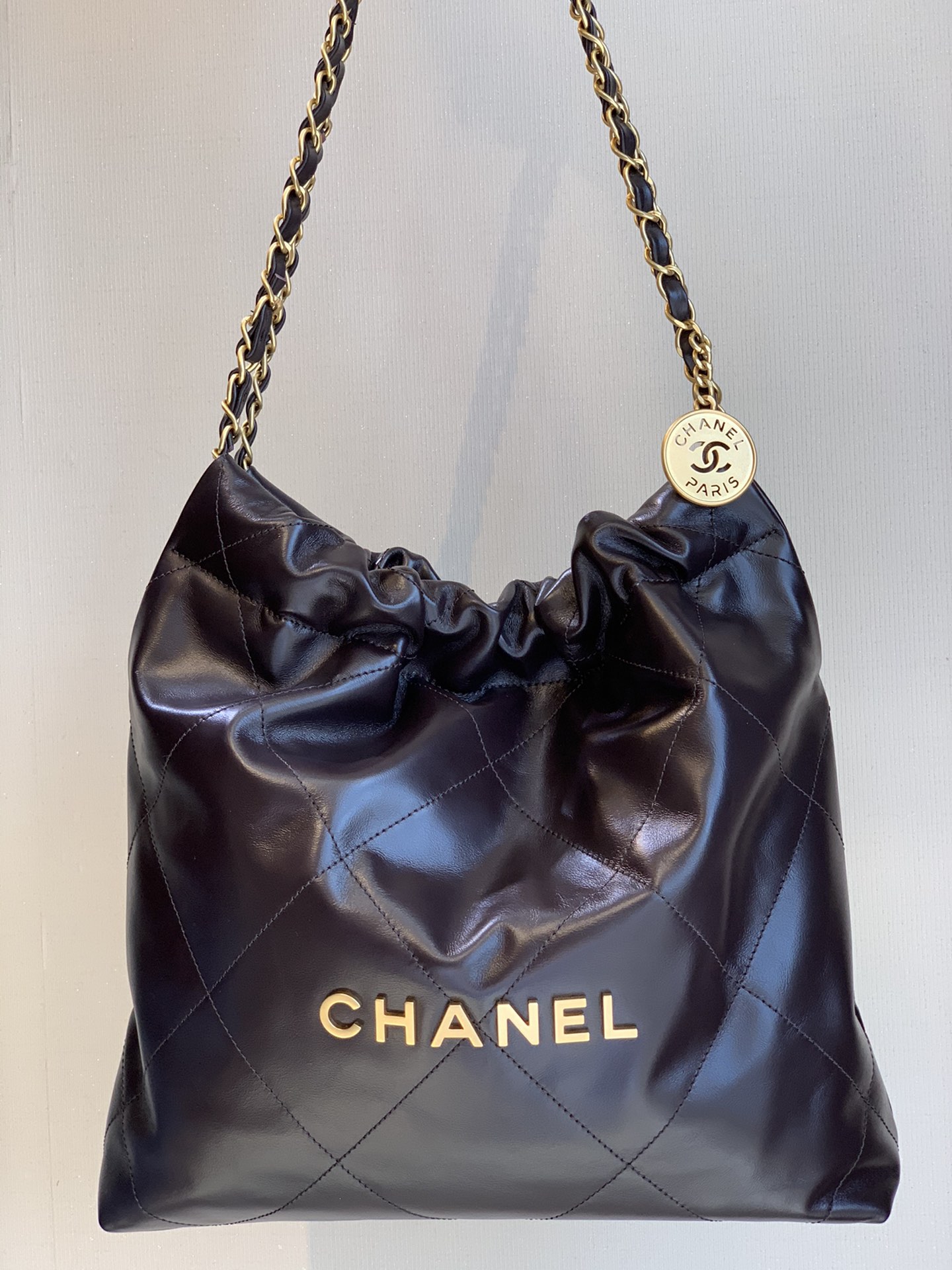 CHANEL Très grande capacité logo vieilli cuir d'origine matelassé sac de l'année sac shopping cuir de vachette importé