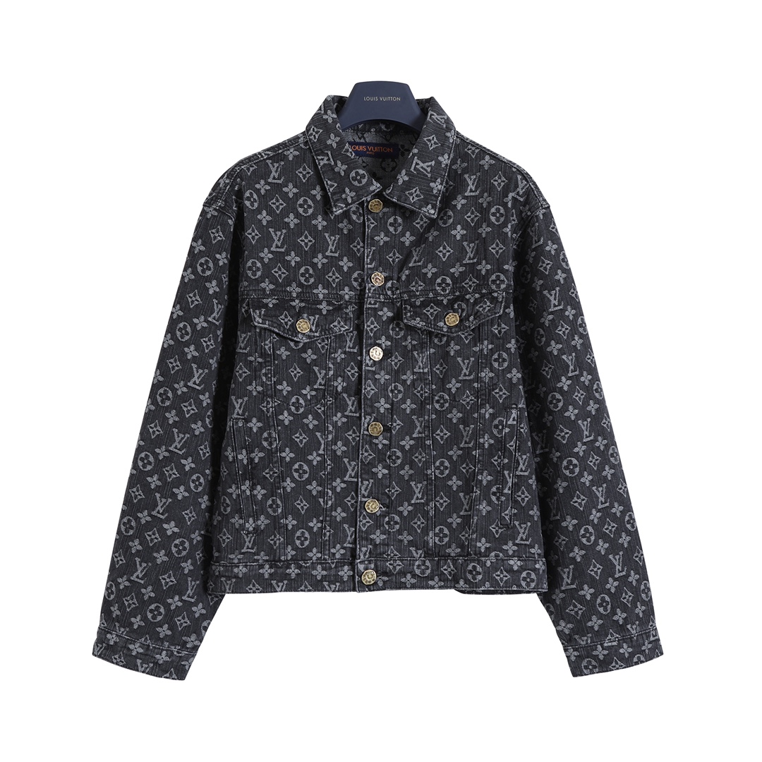Louis Vuitton Monogram Denim Jacket with Portrait Embroidery - FW25