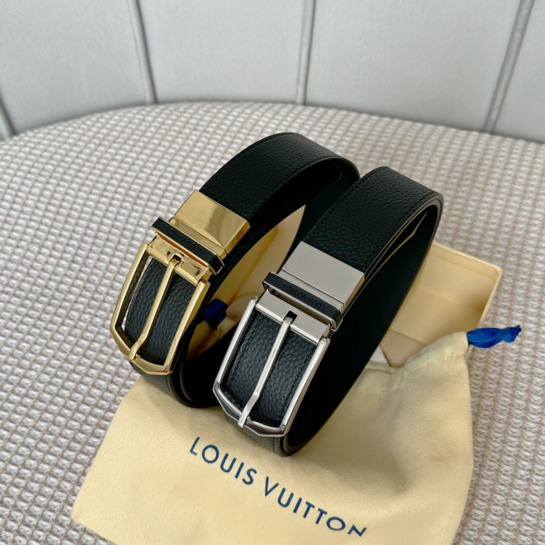 Louis Vuitton Belts Calfskin Cowhide