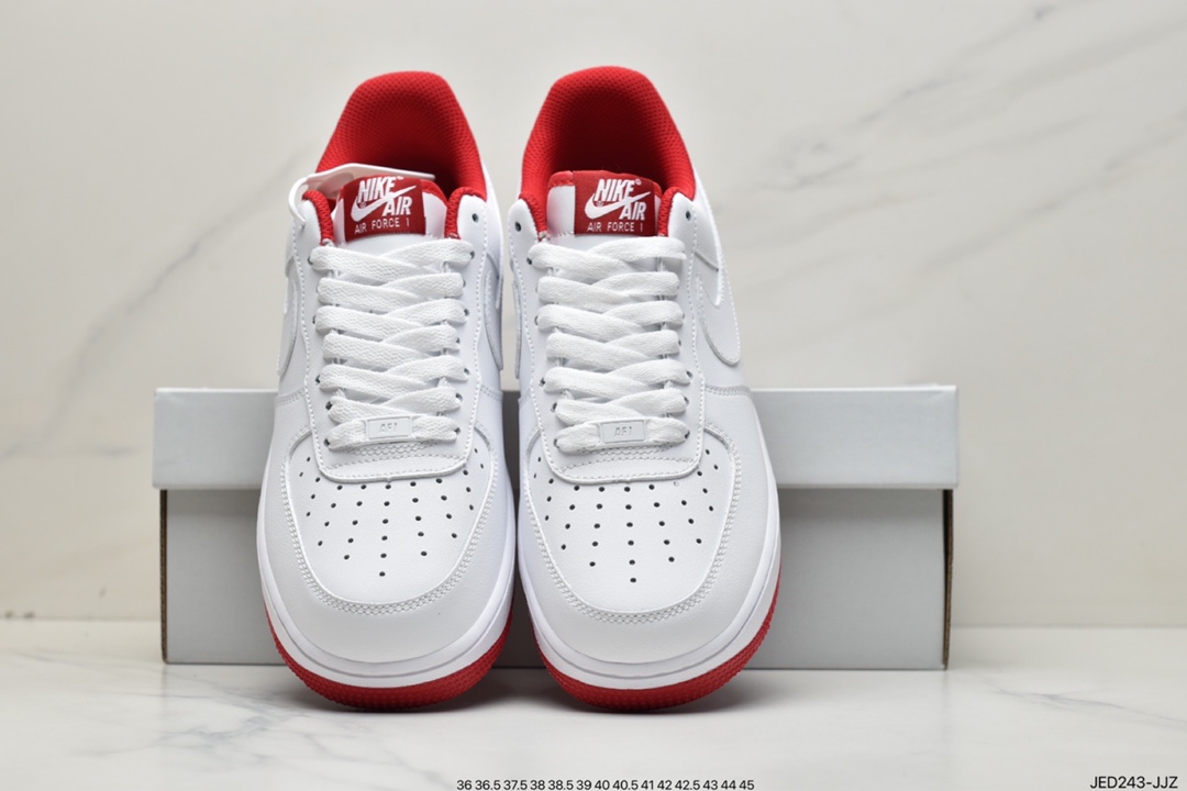 160 Nike Air Force 1 '07 - White/University Red 大学红  CD0884-101