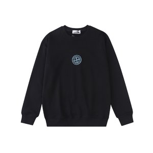 Stone Island Clothing Sweatshirts Black White Unisex Cotton