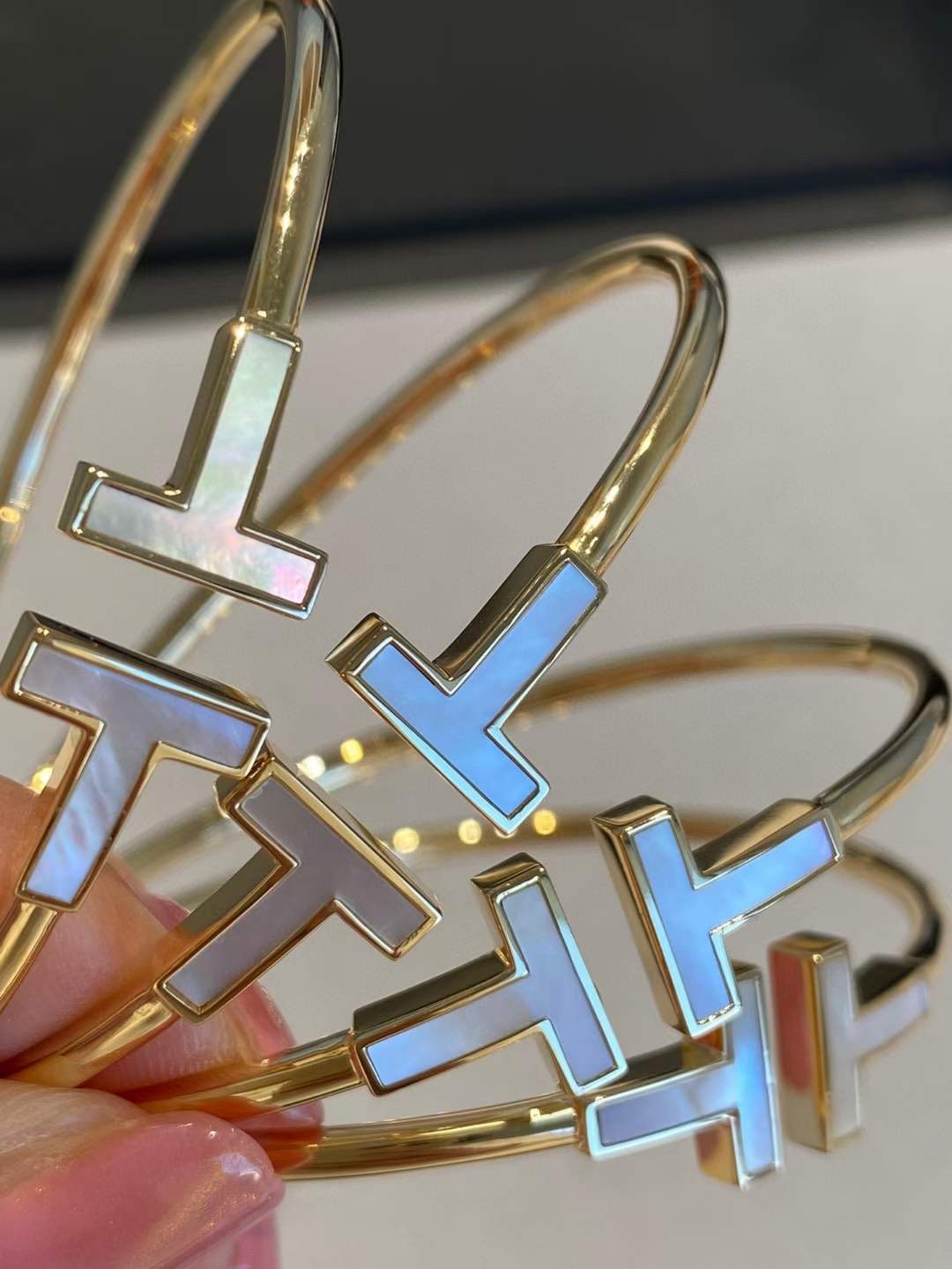 Tiffany & Co. Tiffany&Co. 白贝双t手镯