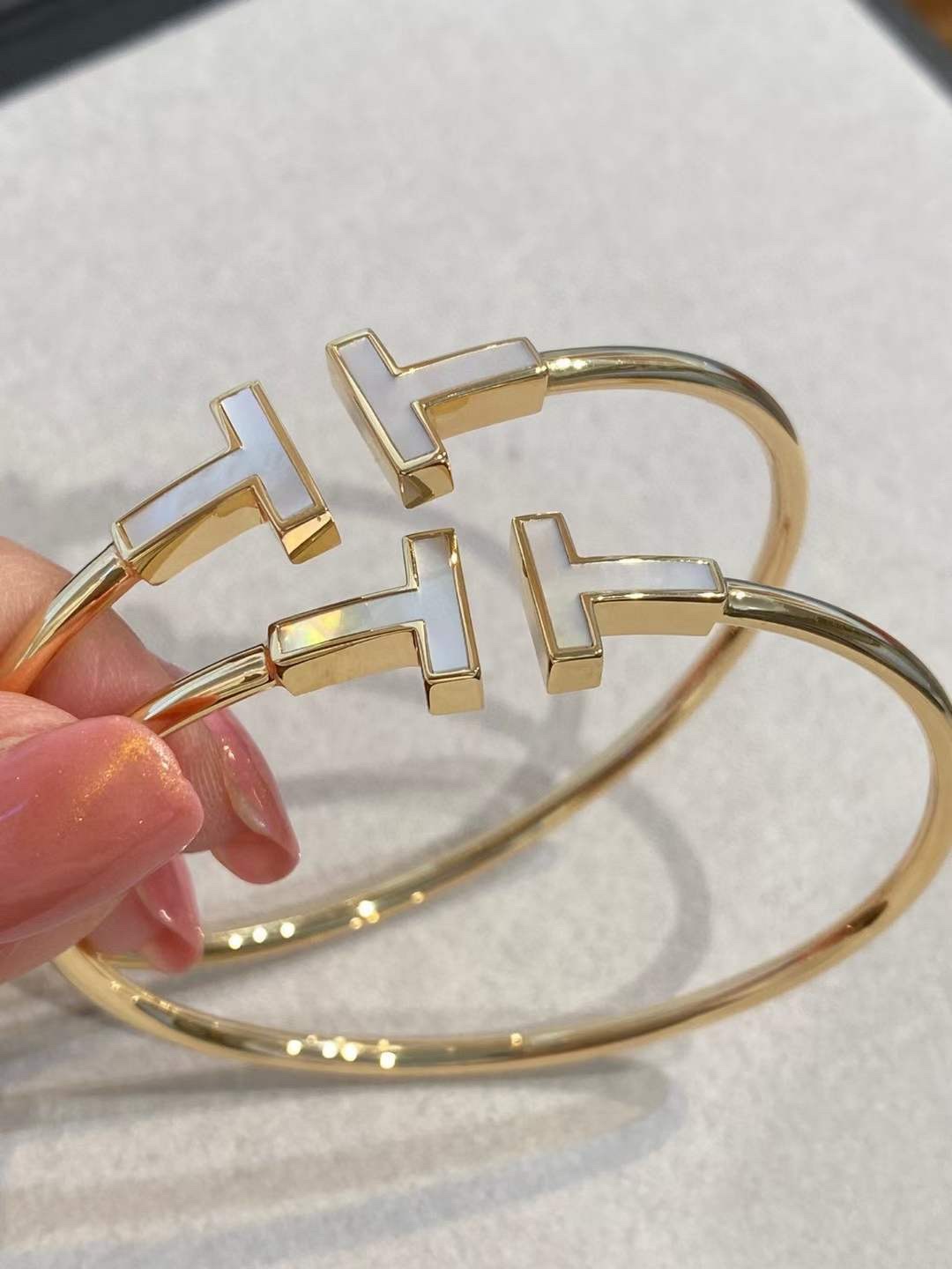 Tiffany & Co. Tiffany&Co. 白贝双t手镯