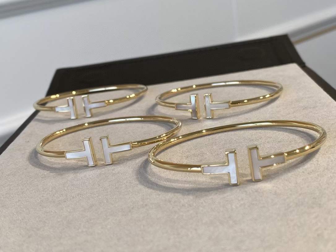 Tiffany & Co. Tiffany&Co. 白贝双t手镯