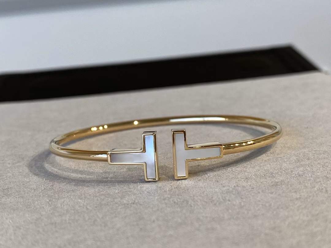 Tiffany & Co. Tiffany&Co. 白贝双t手镯